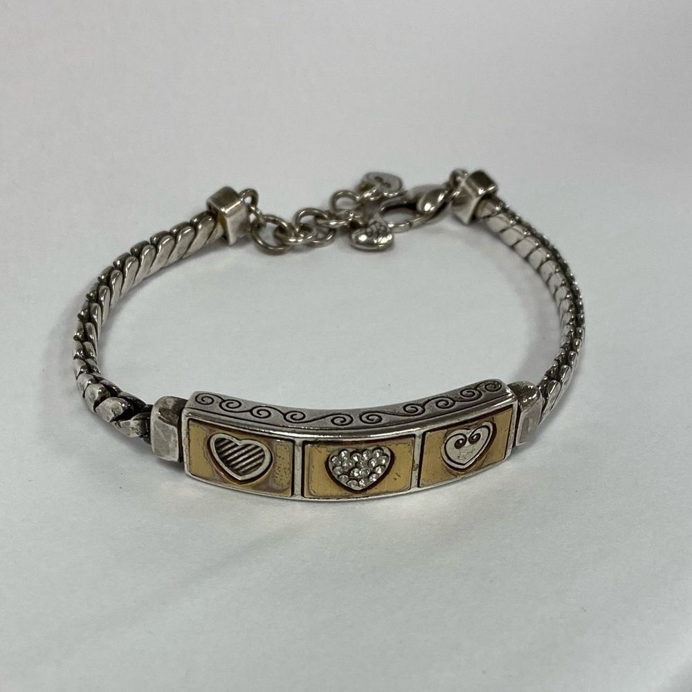 Brighton triple heart gold and silver bracelet